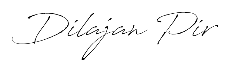 Explore multiple handwriting variations for Dilajan Pir including this stunning Antro_Vectra design. Free to use across all platforms. Dilajan Pir signature style 6 images and pictures png