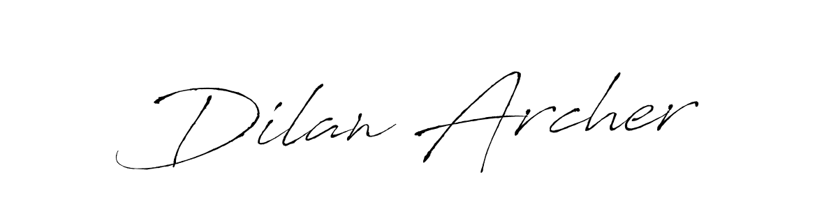 Design your own signature with our free online signature maker. With this signature software, you can create a handwritten (Antro_Vectra) signature for name Dilan Archer. Dilan Archer signature style 6 images and pictures png