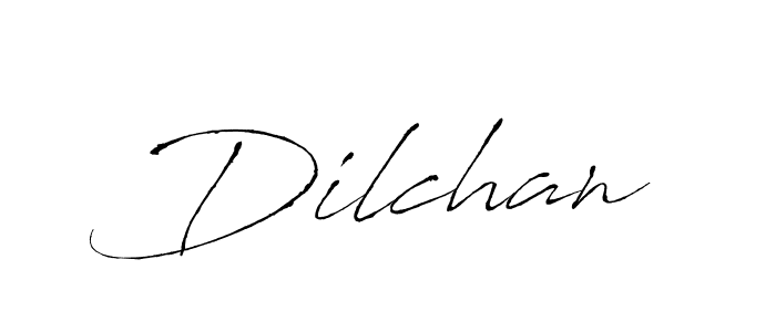 Antro_Vectra is a professional signature style that is perfect for those who want to add a touch of class to their signature. It is also a great choice for those who want to make their signature more unique. Get Dilchan name to fancy signature for free. Dilchan signature style 6 images and pictures png