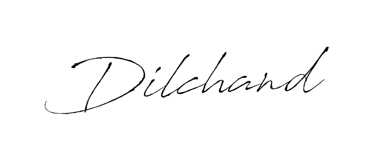 Design your own signature with our free online signature maker. With this signature software, you can create a handwritten (Antro_Vectra) signature for name Dilchand. Dilchand signature style 6 images and pictures png