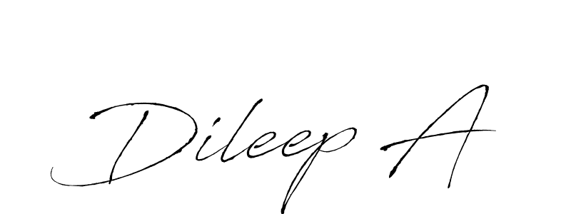 Dileep A stylish signature style. Best Handwritten Sign (Antro_Vectra) for my name. Handwritten Signature Collection Ideas for my name Dileep A. Dileep A signature style 6 images and pictures png