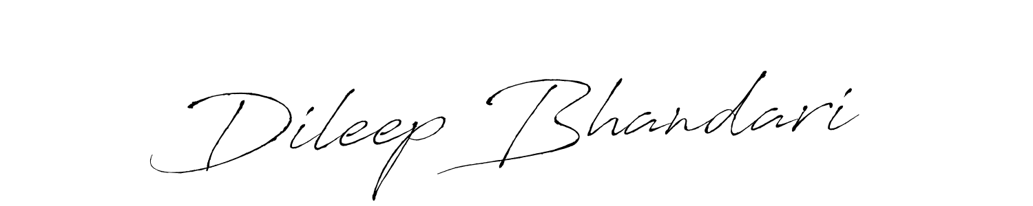 How to make Dileep Bhandari signature? Antro_Vectra is a professional autograph style. Create handwritten signature for Dileep Bhandari name. Dileep Bhandari signature style 6 images and pictures png