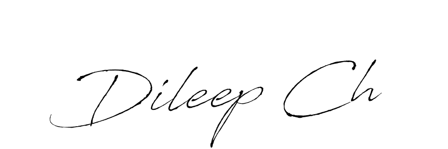 The best way (Antro_Vectra) to make a short signature is to pick only two or three words in your name. The name Dileep Ch include a total of six letters. For converting this name. Dileep Ch signature style 6 images and pictures png