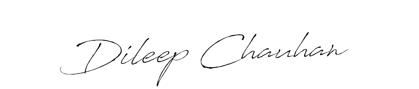 How to make Dileep Chauhan signature? Antro_Vectra is a professional autograph style. Create handwritten signature for Dileep Chauhan name. Dileep Chauhan signature style 6 images and pictures png