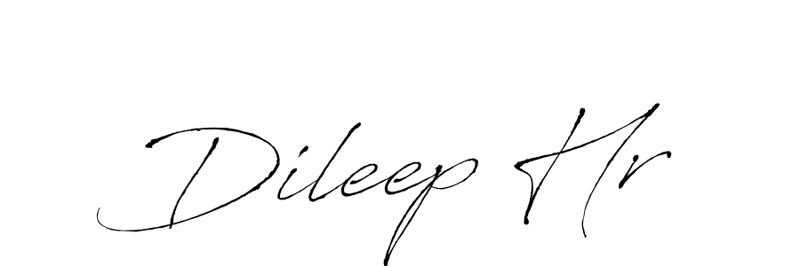 How to make Dileep Hr signature? Antro_Vectra is a professional autograph style. Create handwritten signature for Dileep Hr name. Dileep Hr signature style 6 images and pictures png