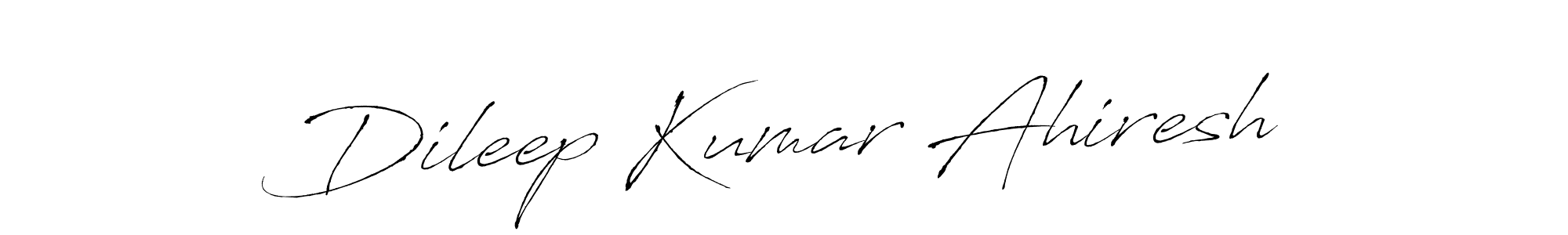 Create a beautiful signature design for name Dileep Kumar Ahiresh. With this signature (Antro_Vectra) fonts, you can make a handwritten signature for free. Dileep Kumar Ahiresh signature style 6 images and pictures png