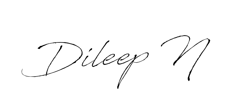 Use a signature maker to create a handwritten signature online. With this signature software, you can design (Antro_Vectra) your own signature for name Dileep N. Dileep N signature style 6 images and pictures png