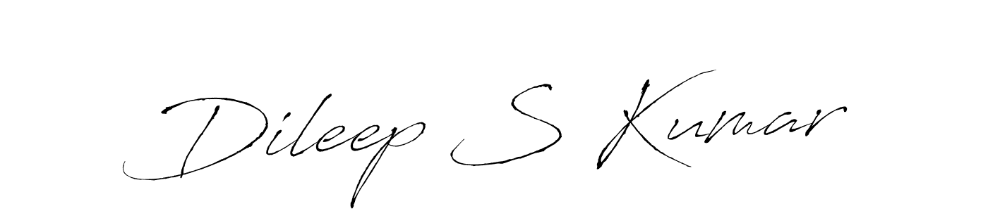 How to make Dileep S Kumar name signature. Use Antro_Vectra style for creating short signs online. This is the latest handwritten sign. Dileep S Kumar signature style 6 images and pictures png