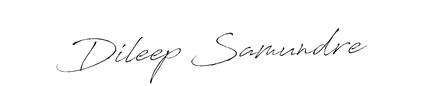 Design your own signature with our free online signature maker. With this signature software, you can create a handwritten (Antro_Vectra) signature for name Dileep Samundre. Dileep Samundre signature style 6 images and pictures png