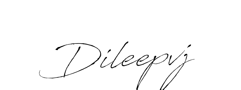 How to make Dileepvj name signature. Use Antro_Vectra style for creating short signs online. This is the latest handwritten sign. Dileepvj signature style 6 images and pictures png