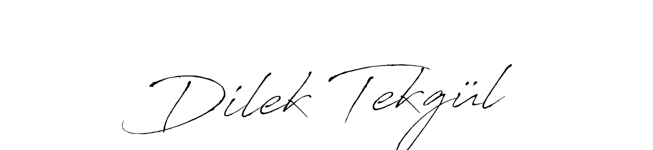 Create a beautiful signature design for name Dilek Tekgül. With this signature (Antro_Vectra) fonts, you can make a handwritten signature for free. Dilek Tekgül signature style 6 images and pictures png