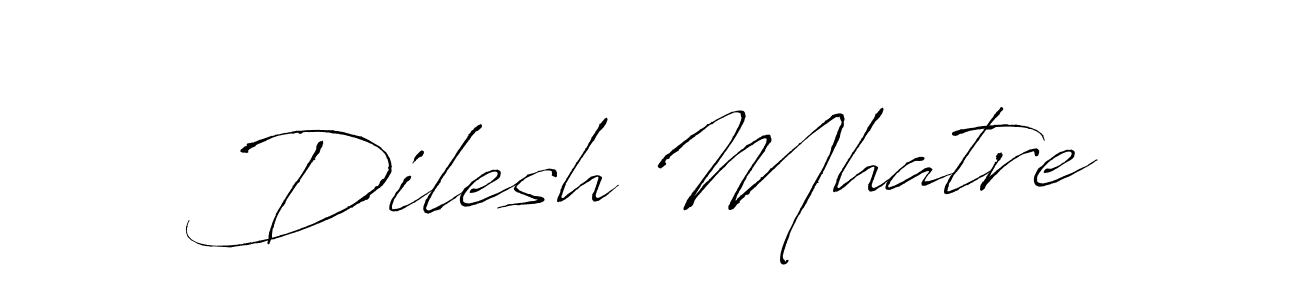Antro_Vectra is a professional signature style that is perfect for those who want to add a touch of class to their signature. It is also a great choice for those who want to make their signature more unique. Get Dilesh Mhatre name to fancy signature for free. Dilesh Mhatre signature style 6 images and pictures png