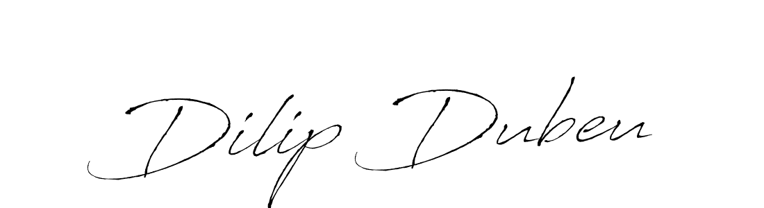 Dilip Dubeu stylish signature style. Best Handwritten Sign (Antro_Vectra) for my name. Handwritten Signature Collection Ideas for my name Dilip Dubeu. Dilip Dubeu signature style 6 images and pictures png