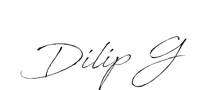 Use a signature maker to create a handwritten signature online. With this signature software, you can design (Antro_Vectra) your own signature for name Dilip G. Dilip G signature style 6 images and pictures png