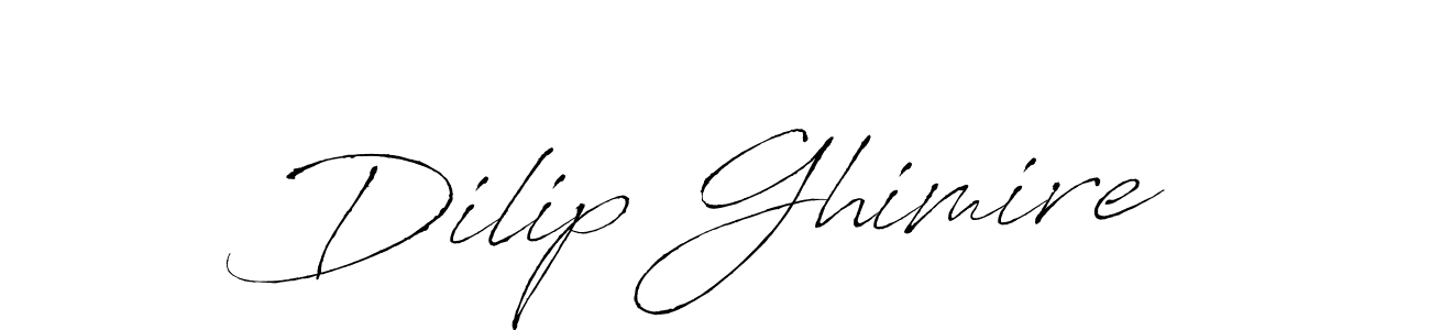 Dilip Ghimire stylish signature style. Best Handwritten Sign (Antro_Vectra) for my name. Handwritten Signature Collection Ideas for my name Dilip Ghimire. Dilip Ghimire signature style 6 images and pictures png