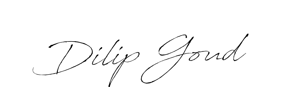 Use a signature maker to create a handwritten signature online. With this signature software, you can design (Antro_Vectra) your own signature for name Dilip Goud. Dilip Goud signature style 6 images and pictures png