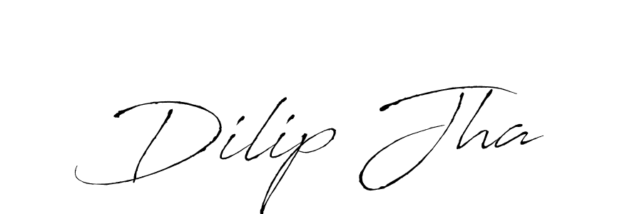 Make a beautiful signature design for name Dilip Jha. With this signature (Antro_Vectra) style, you can create a handwritten signature for free. Dilip Jha signature style 6 images and pictures png