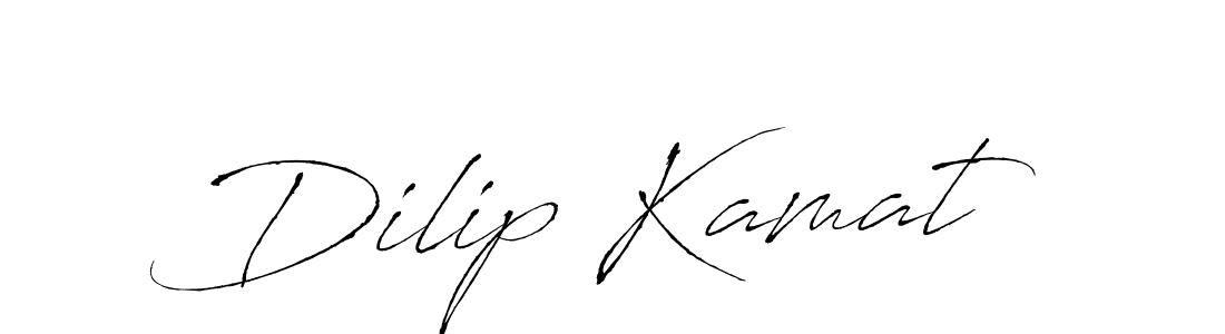 Design your own signature with our free online signature maker. With this signature software, you can create a handwritten (Antro_Vectra) signature for name Dilip Kamat. Dilip Kamat signature style 6 images and pictures png