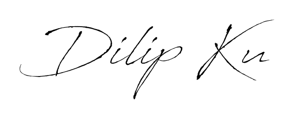 Style your name Dilip Ku with confidence using Antro_Vectra signature design. Simple, elegant, and ready for immediate document use. Dilip Ku signature style 6 images and pictures png