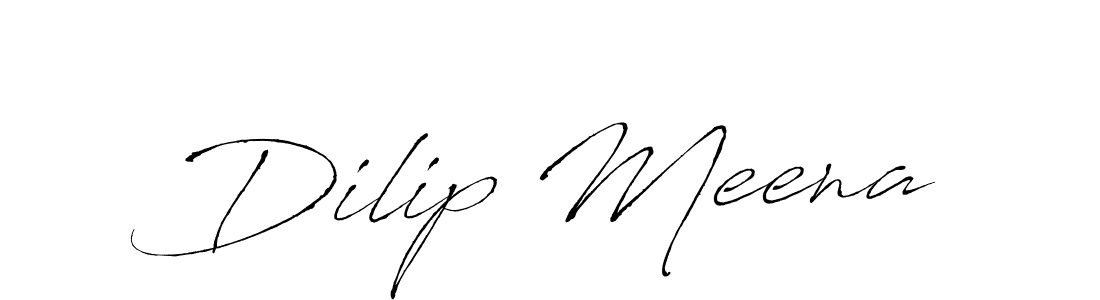 Antro_Vectra is a professional signature style that is perfect for those who want to add a touch of class to their signature. It is also a great choice for those who want to make their signature more unique. Get Dilip Meena name to fancy signature for free. Dilip Meena signature style 6 images and pictures png