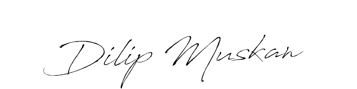 Also we have Dilip Muskan name is the best signature style. Create professional handwritten signature collection using Antro_Vectra autograph style. Dilip Muskan signature style 6 images and pictures png