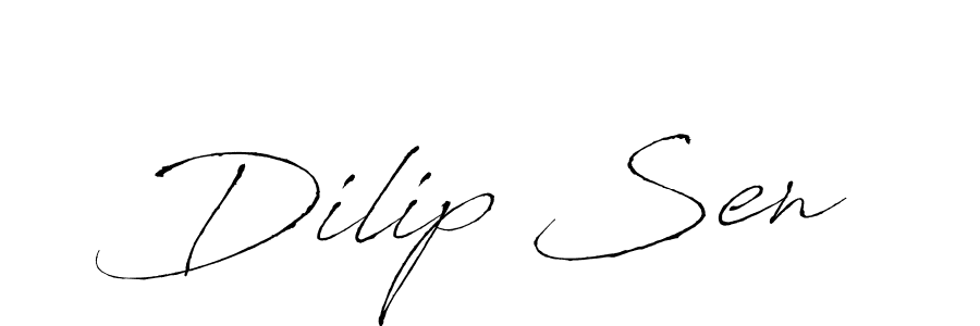 Make a beautiful signature design for name Dilip Sen. With this signature (Antro_Vectra) style, you can create a handwritten signature for free. Dilip Sen signature style 6 images and pictures png