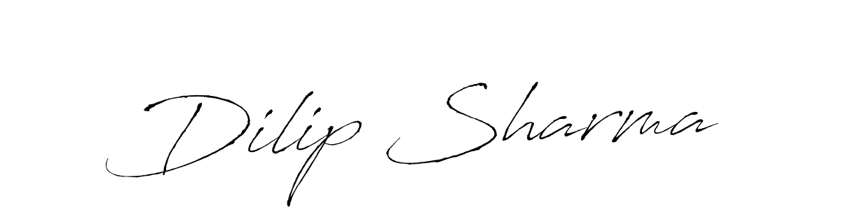 Design your own signature with our free online signature maker. With this signature software, you can create a handwritten (Antro_Vectra) signature for name Dilip Sharma. Dilip Sharma signature style 6 images and pictures png