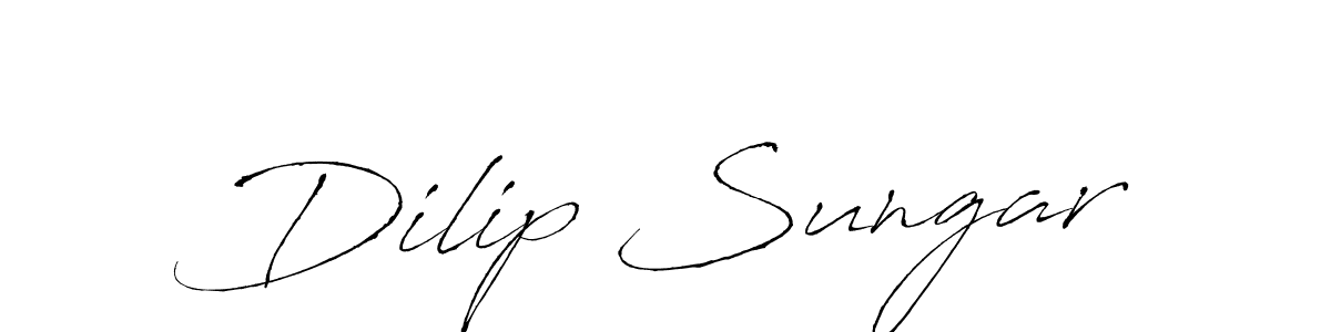 Dilip Sungar stylish signature style. Best Handwritten Sign (Antro_Vectra) for my name. Handwritten Signature Collection Ideas for my name Dilip Sungar. Dilip Sungar signature style 6 images and pictures png