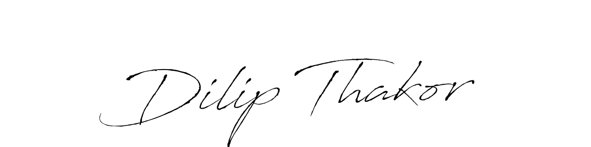 Make a beautiful signature design for name Dilip Thakor. With this signature (Antro_Vectra) style, you can create a handwritten signature for free. Dilip Thakor signature style 6 images and pictures png