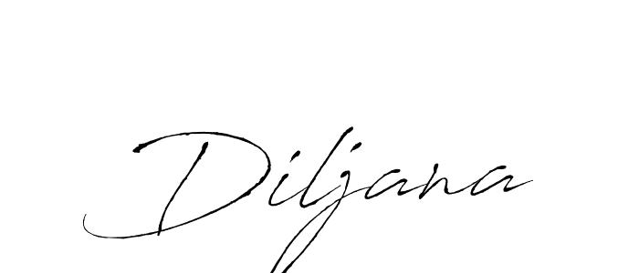 Use a signature maker to create a handwritten signature online. With this signature software, you can design (Antro_Vectra) your own signature for name Diljana. Diljana signature style 6 images and pictures png