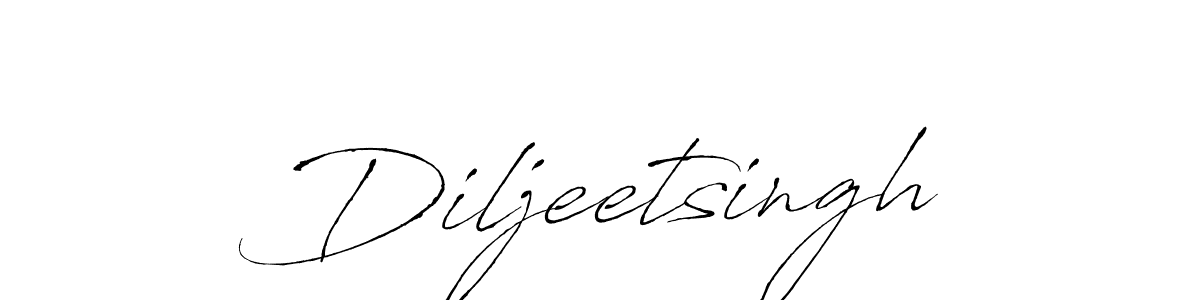 Create a beautiful signature design for name Diljeetsingh. With this signature (Antro_Vectra) fonts, you can make a handwritten signature for free. Diljeetsingh signature style 6 images and pictures png