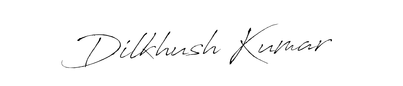 How to make Dilkhush Kumar signature? Antro_Vectra is a professional autograph style. Create handwritten signature for Dilkhush Kumar name. Dilkhush Kumar signature style 6 images and pictures png