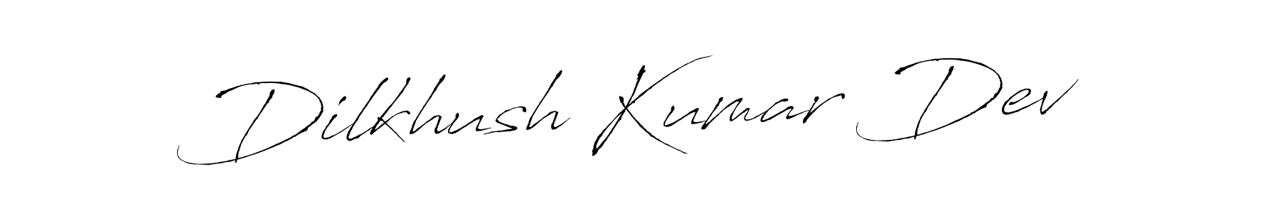 Make a beautiful signature design for name Dilkhush Kumar Dev. With this signature (Antro_Vectra) style, you can create a handwritten signature for free. Dilkhush Kumar Dev signature style 6 images and pictures png