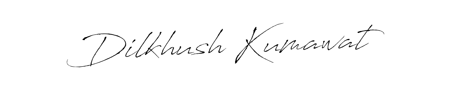 Make a beautiful signature design for name Dilkhush Kumawat. With this signature (Antro_Vectra) style, you can create a handwritten signature for free. Dilkhush Kumawat signature style 6 images and pictures png