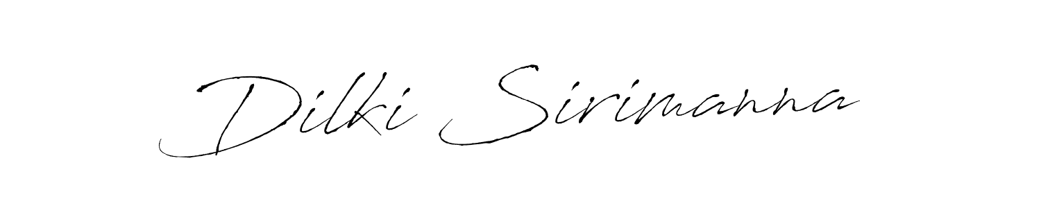 Antro_Vectra is a professional signature style that is perfect for those who want to add a touch of class to their signature. It is also a great choice for those who want to make their signature more unique. Get Dilki Sirimanna name to fancy signature for free. Dilki Sirimanna signature style 6 images and pictures png