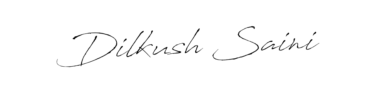 Make a beautiful signature design for name Dilkush Saini. With this signature (Antro_Vectra) style, you can create a handwritten signature for free. Dilkush Saini signature style 6 images and pictures png