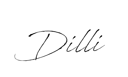 Dilli stylish signature style. Best Handwritten Sign (Antro_Vectra) for my name. Handwritten Signature Collection Ideas for my name Dilli. Dilli signature style 6 images and pictures png