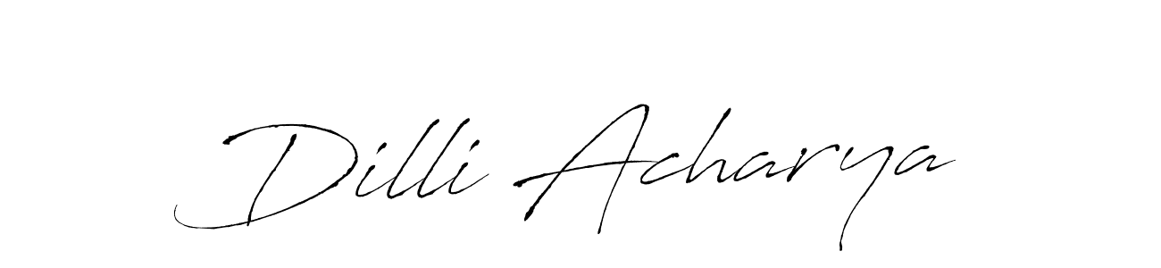 if you are searching for the best signature style for your name Dilli Acharya. so please give up your signature search. here we have designed multiple signature styles  using Antro_Vectra. Dilli Acharya signature style 6 images and pictures png