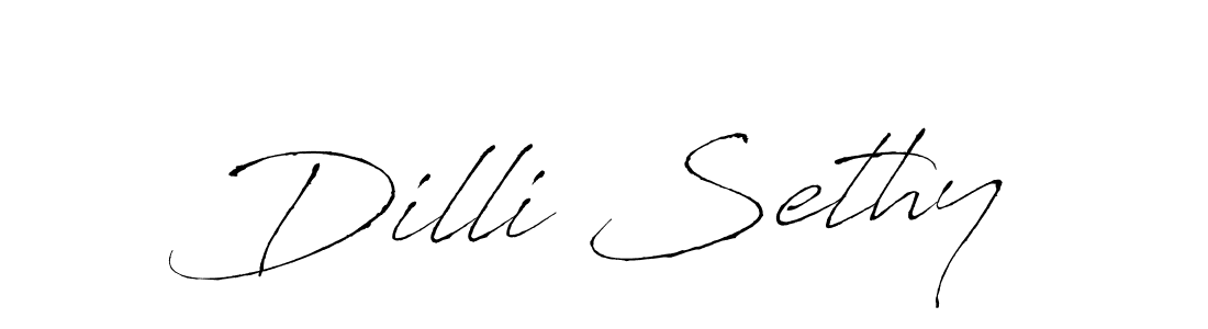 How to make Dilli Sethy name signature. Use Antro_Vectra style for creating short signs online. This is the latest handwritten sign. Dilli Sethy signature style 6 images and pictures png