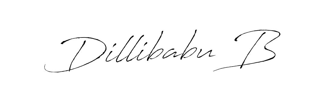 You should practise on your own different ways (Antro_Vectra) to write your name (Dillibabu B) in signature. don't let someone else do it for you. Dillibabu B signature style 6 images and pictures png