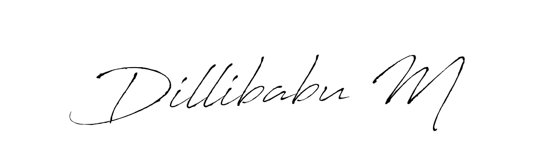 Make a beautiful signature design for name Dillibabu M. With this signature (Antro_Vectra) style, you can create a handwritten signature for free. Dillibabu M signature style 6 images and pictures png