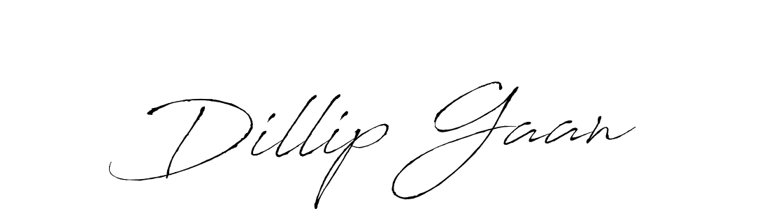 How to make Dillip Gaan name signature. Use Antro_Vectra style for creating short signs online. This is the latest handwritten sign. Dillip Gaan signature style 6 images and pictures png