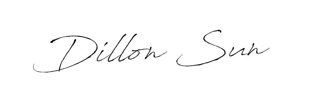 Dillon Sun stylish signature style. Best Handwritten Sign (Antro_Vectra) for my name. Handwritten Signature Collection Ideas for my name Dillon Sun. Dillon Sun signature style 6 images and pictures png