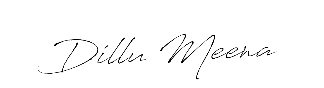 Design your own signature with our free online signature maker. With this signature software, you can create a handwritten (Antro_Vectra) signature for name Dillu Meena. Dillu Meena signature style 6 images and pictures png