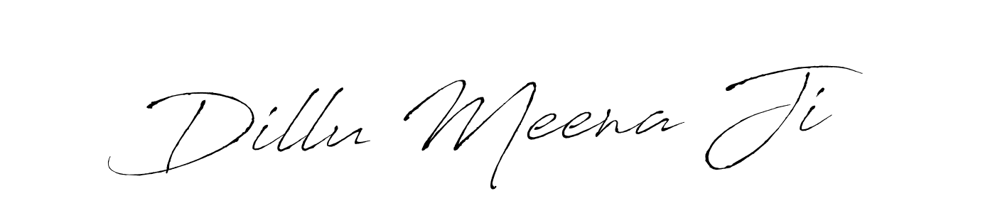 Dillu Meena Ji stylish signature style. Best Handwritten Sign (Antro_Vectra) for my name. Handwritten Signature Collection Ideas for my name Dillu Meena Ji. Dillu Meena Ji signature style 6 images and pictures png