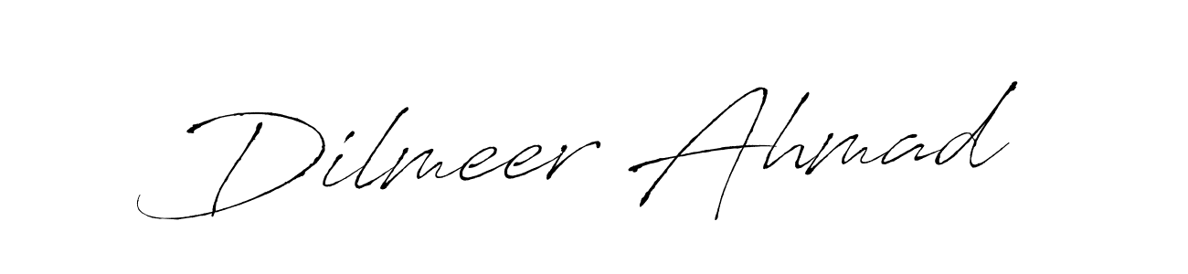 How to make Dilmeer Ahmad name signature. Use Antro_Vectra style for creating short signs online. This is the latest handwritten sign. Dilmeer Ahmad signature style 6 images and pictures png