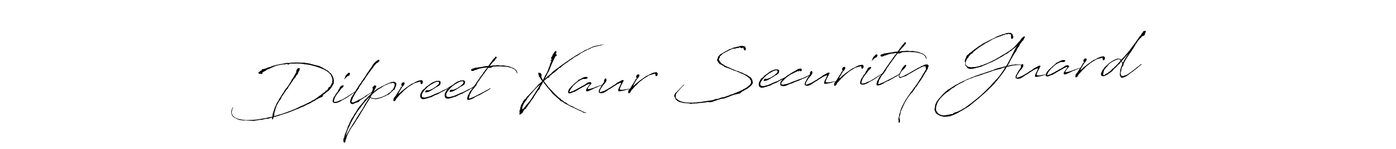 Design your own signature with our free online signature maker. With this signature software, you can create a handwritten (Antro_Vectra) signature for name Dilpreet Kaur Security Guard. Dilpreet Kaur Security Guard signature style 6 images and pictures png