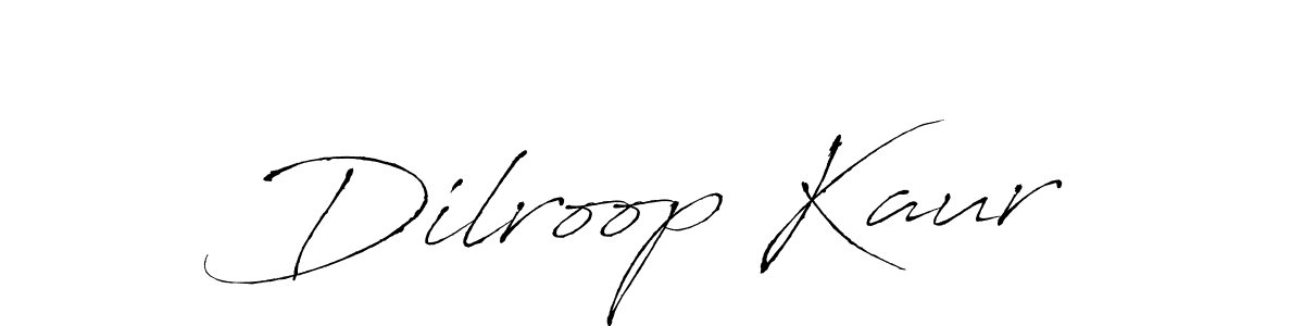 Dilroop Kaur stylish signature style. Best Handwritten Sign (Antro_Vectra) for my name. Handwritten Signature Collection Ideas for my name Dilroop Kaur. Dilroop Kaur signature style 6 images and pictures png