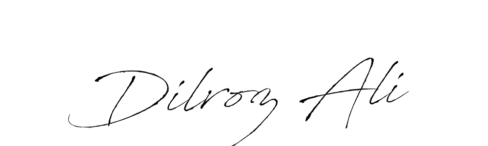 Make a beautiful signature design for name Dilroz Ali. With this signature (Antro_Vectra) style, you can create a handwritten signature for free. Dilroz Ali signature style 6 images and pictures png