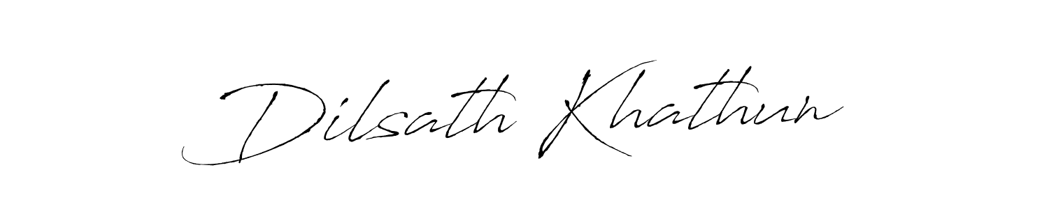 The best way (Antro_Vectra) to make a short signature is to pick only two or three words in your name. The name Dilsath Khathun include a total of six letters. For converting this name. Dilsath Khathun signature style 6 images and pictures png